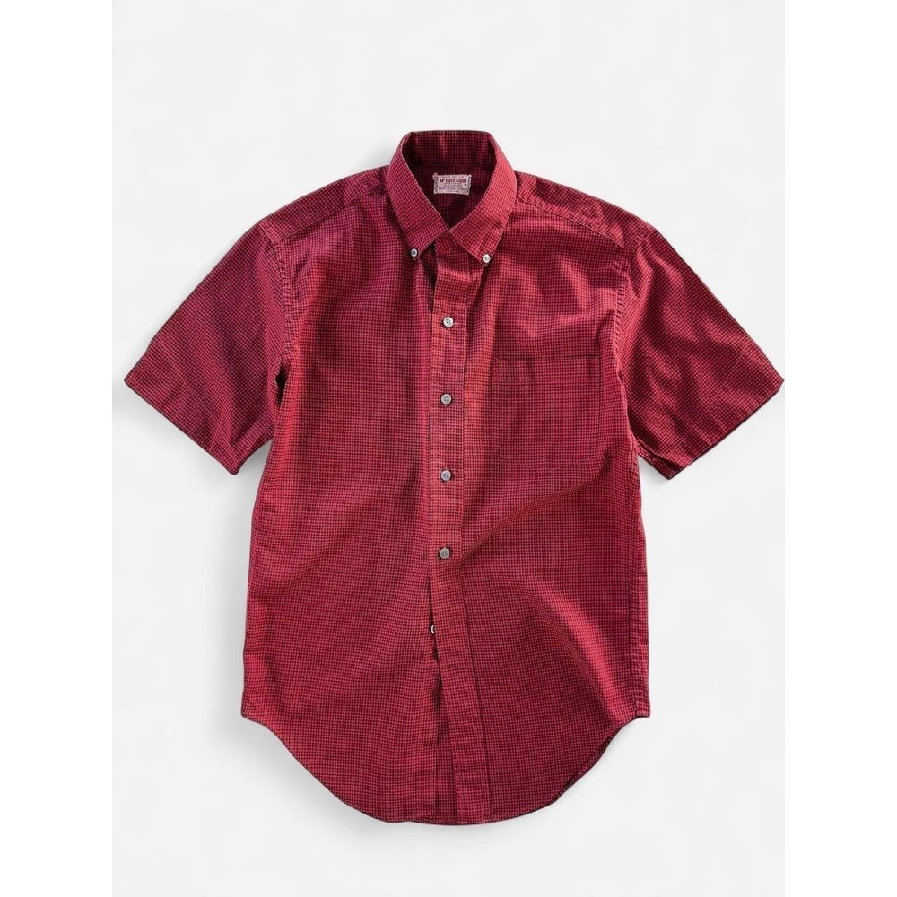 Vintage 1950s McGregor Red Gingham Short Sleeve Button‎ up Shirt